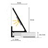 PROFIL ZAVRŠNI SLED16X5 ALU BLACK C35
