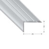 PROF STEP 25X15 MM BEZ RUPA 270 CM SREBRNI