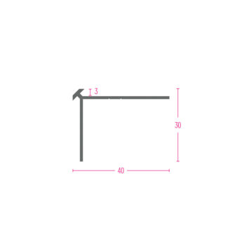 PROFIL STEP V=3 MM 270 CM SREBRNI